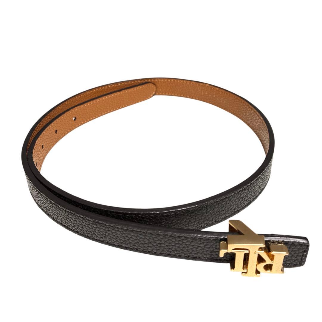 Lauren Ralph Lauren リバーシブル レザーベルト ロゴバックル