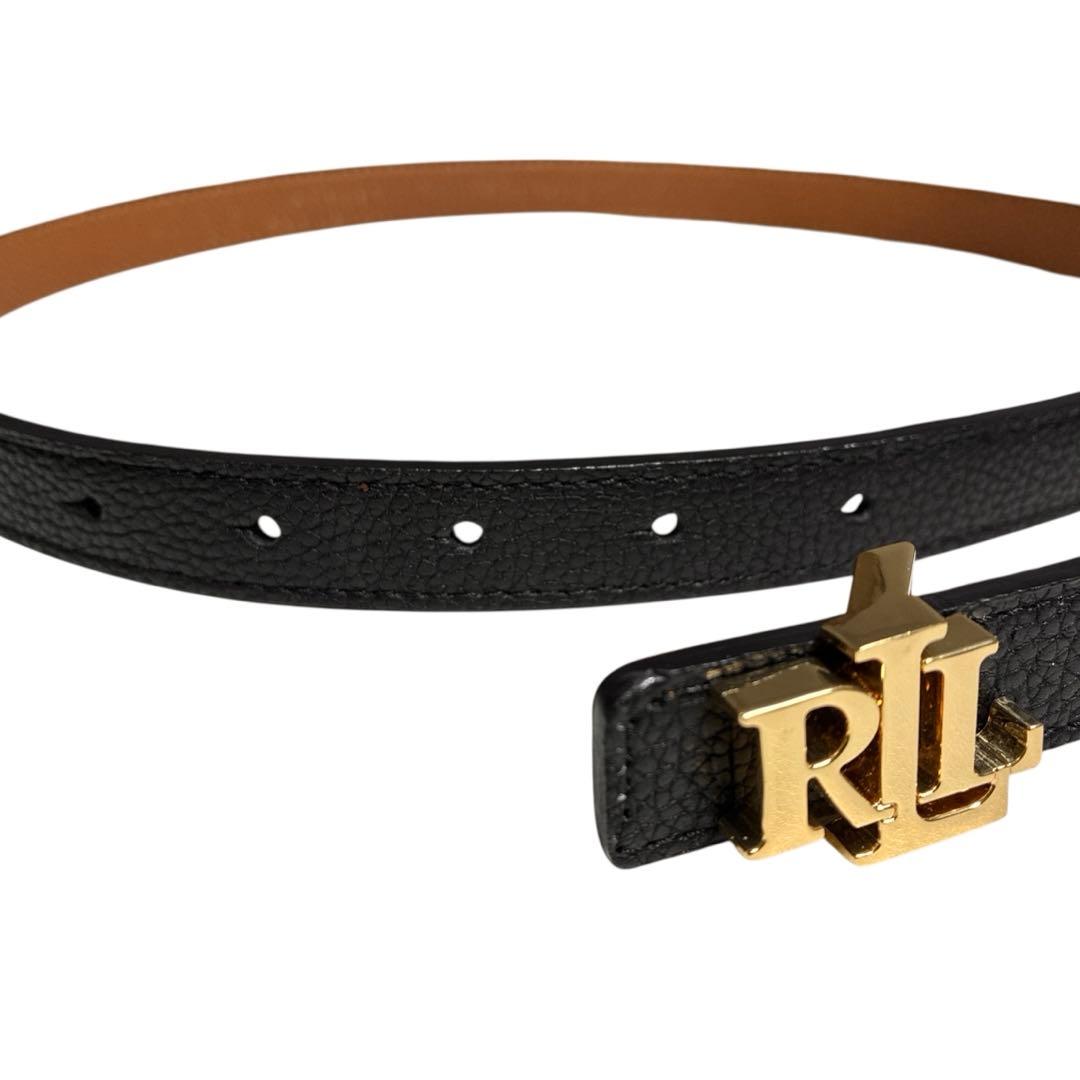 Lauren Ralph Lauren リバーシブル レザーベルト ロゴバックル