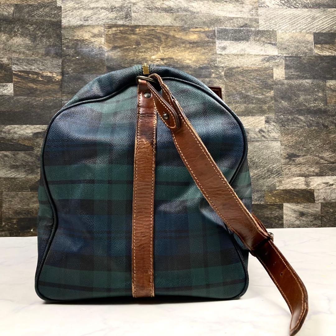 ポロラルフローレン ボストンバッグ 2way ブラックウォッチ PVC y2k