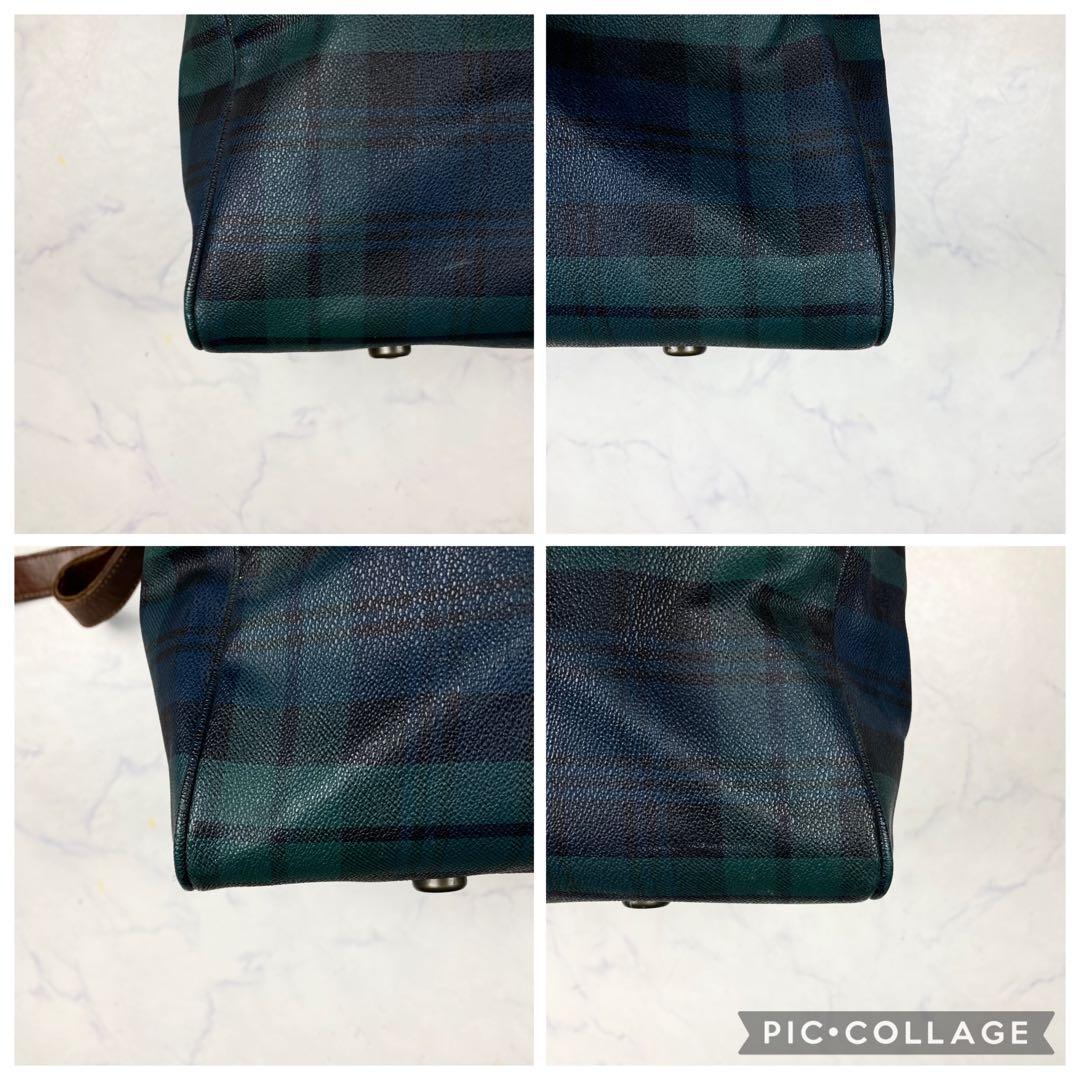 ポロラルフローレン ボストンバッグ 2way ブラックウォッチ PVC y2k