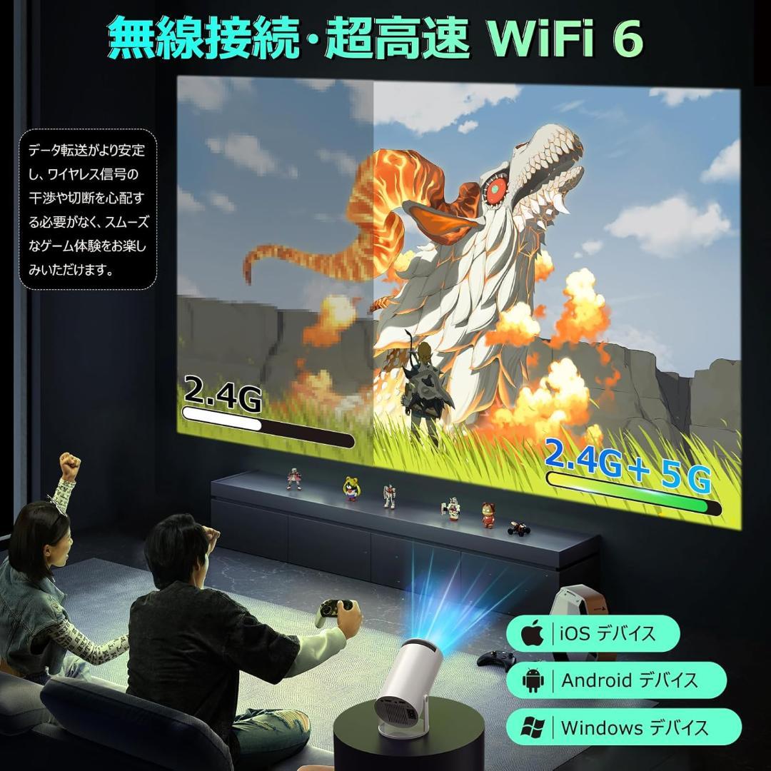 家庭用 プロジェクター 4K対応 天井投影 Bluetooth 5.4 軽量