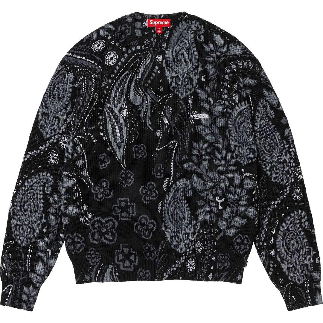 トップス supreme printed paisley sweater