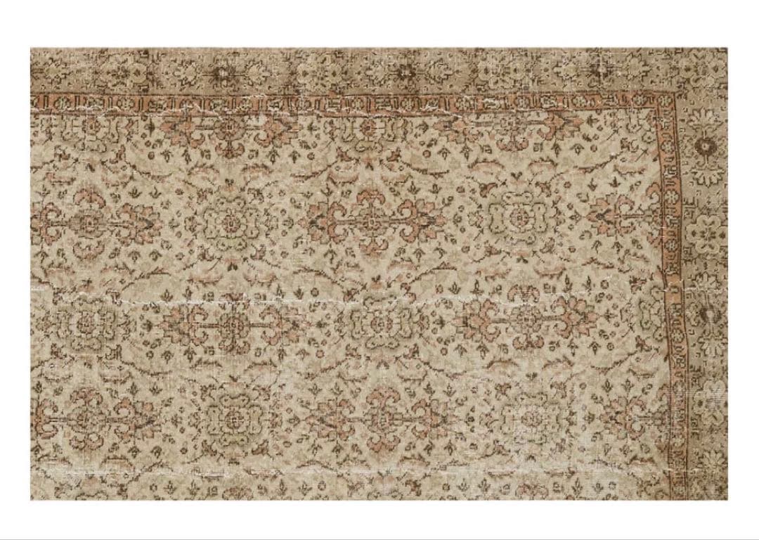 トルコヴィンテージラグ 142 × 254 ベージュ アナトリア地方