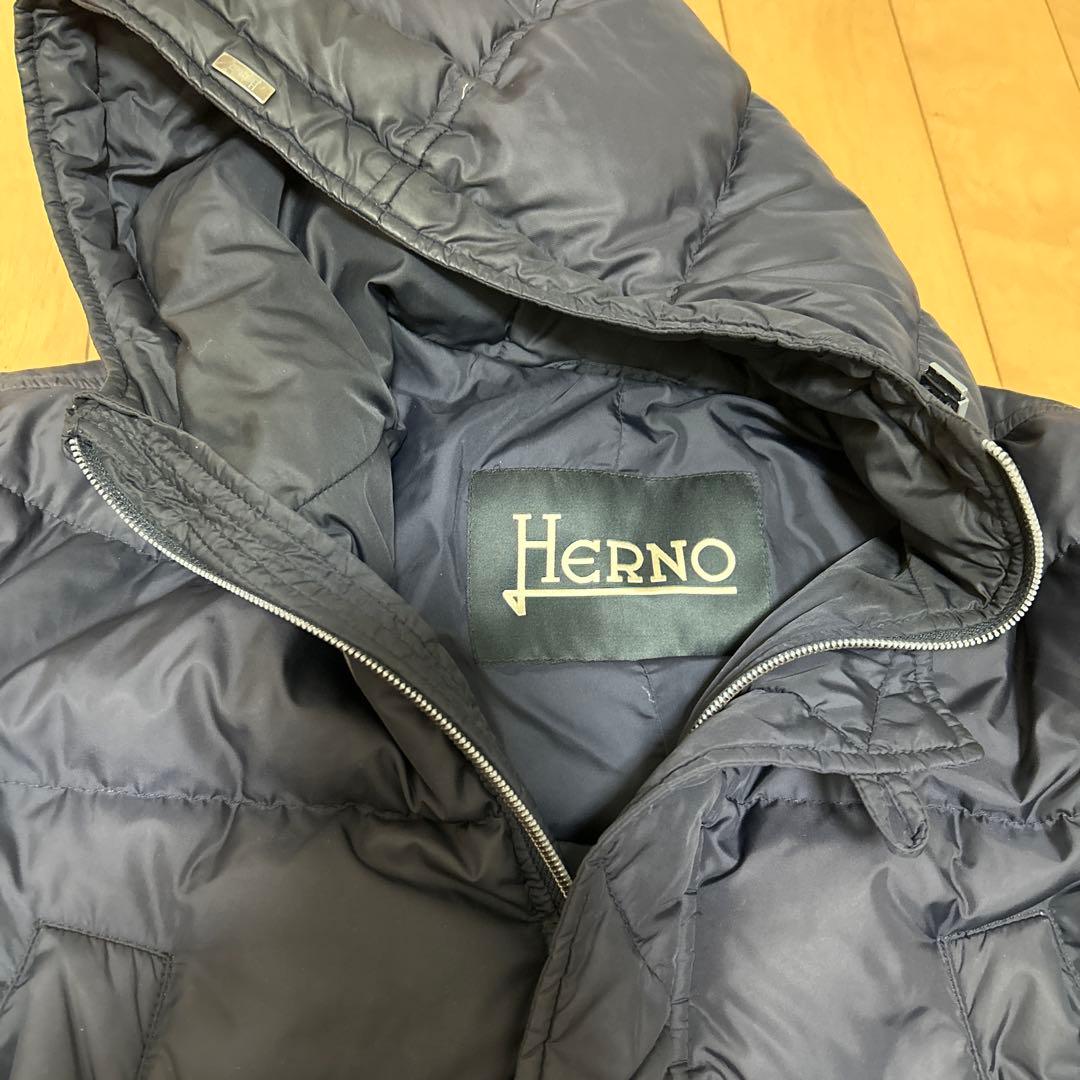 HERNO ネイビー ダウンジャケット サイズ48