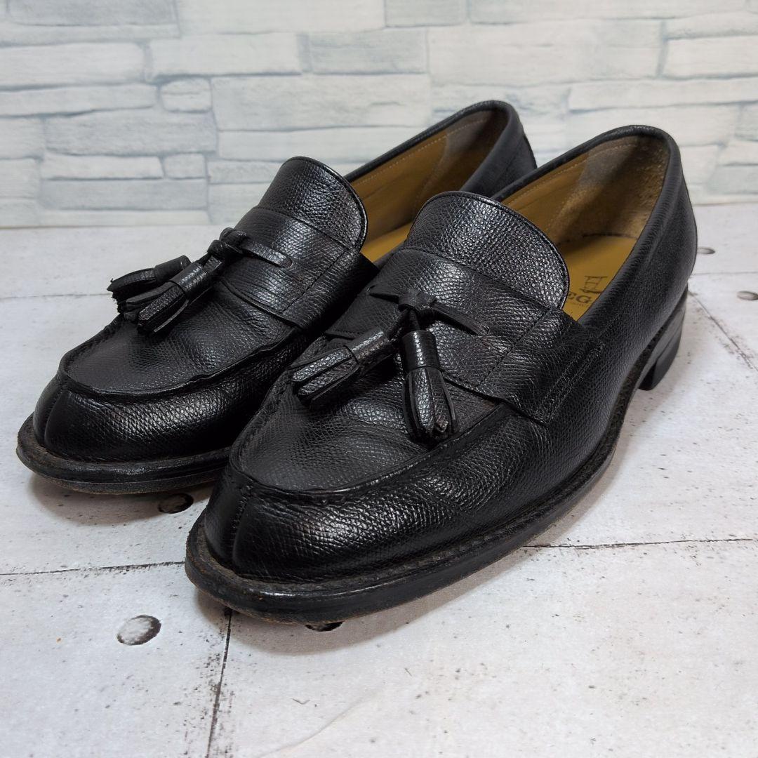 リーガル　タッセルローファー　シボ革　ブラック　レザー　ブラック