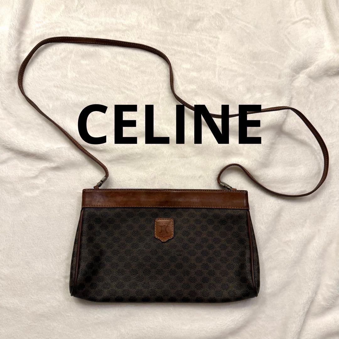 CELINE マカダム柄ショルダーバッグ