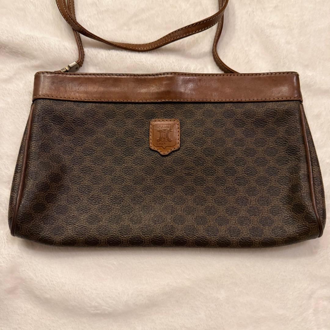 CELINE マカダム柄ショルダーバッグ