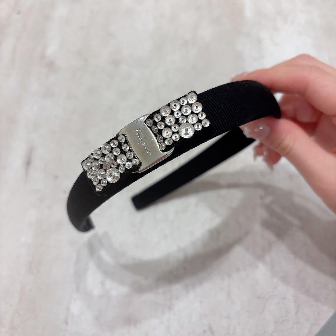 Salvatore Ferragamo カチューシャ リボン ビジュー
