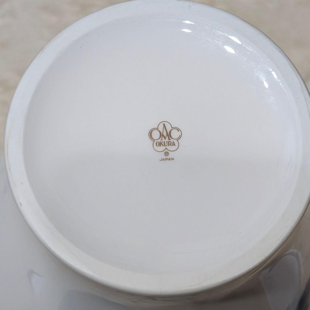 新品 大倉陶園 ブルーローズ ノリタケ 花瓶 フラワーベース 花器 白磁