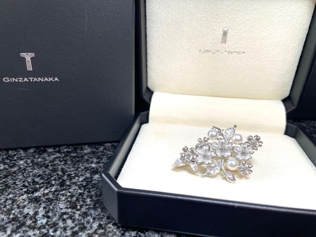 GINZA TANAKA パールブローチ　入学式　あこや真珠　検索用-ミキモト