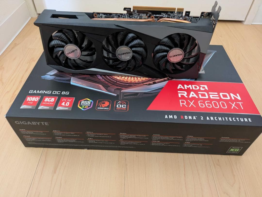 グラフィックボード・グラボ・ビデオカード GIGABYT AMD Radeon RX6600XT GDDR6 8GB