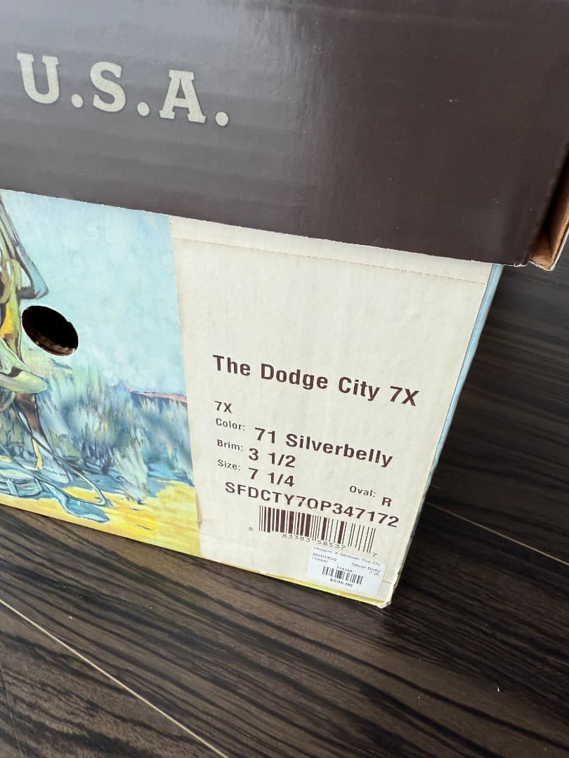 Stetson Dodge City 7X シルバーベリー 新品