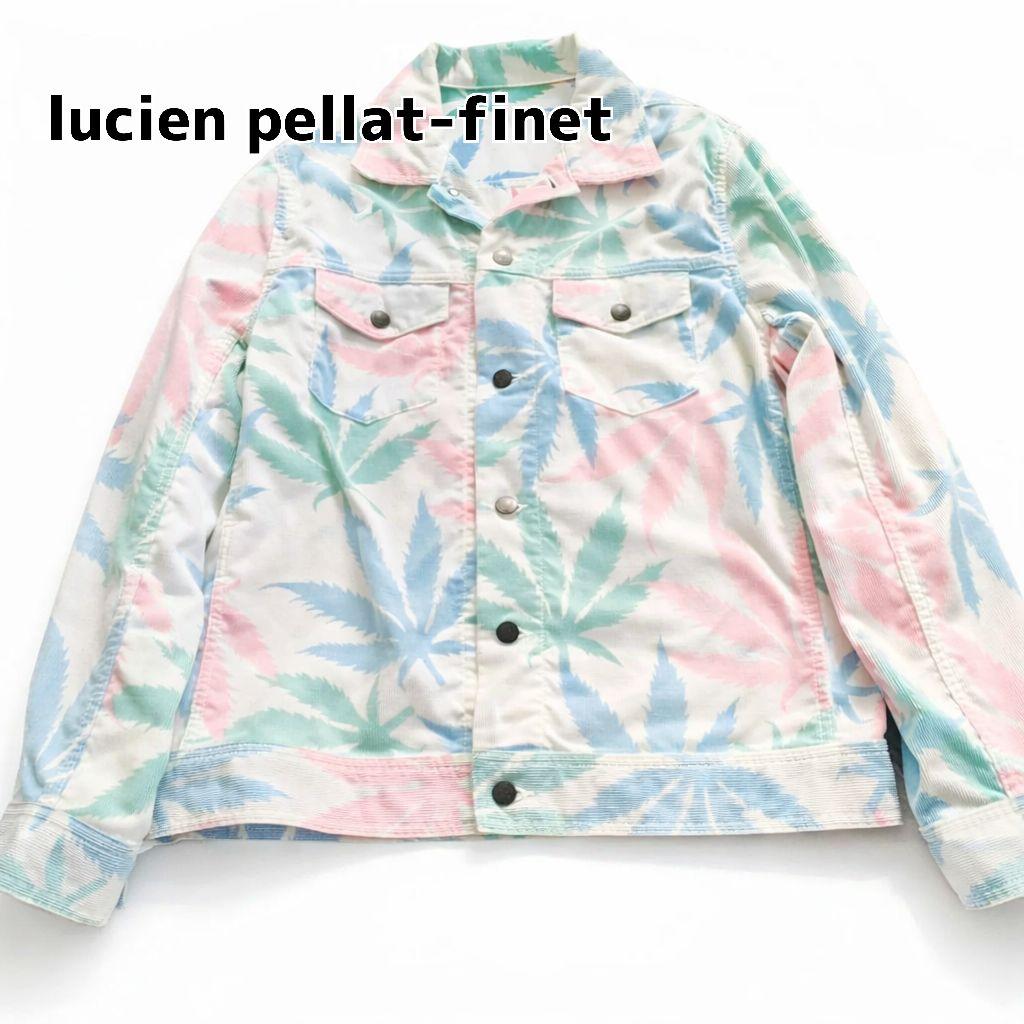 ルシアンペラフィネ 総柄デニムジャケット XL