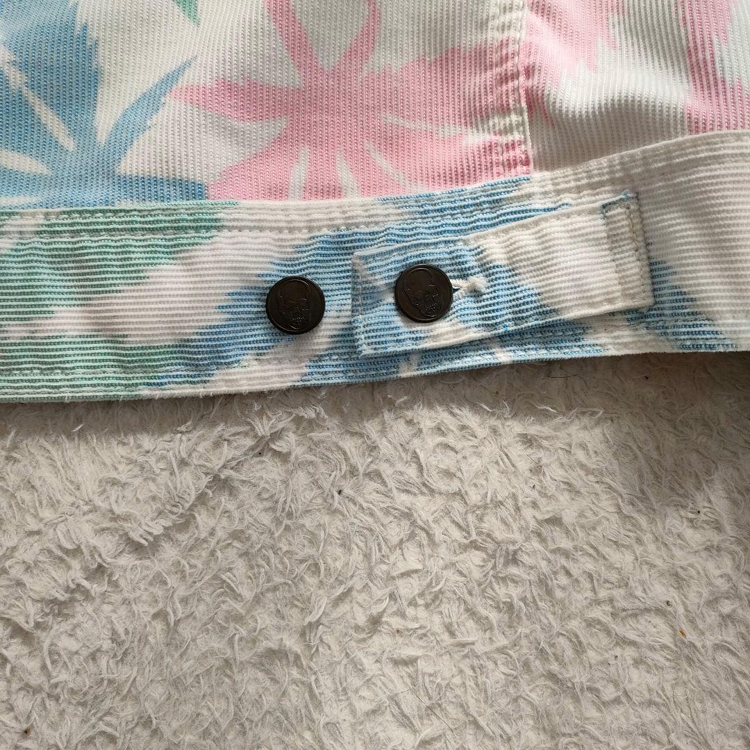 ルシアンペラフィネ 総柄デニムジャケット XL