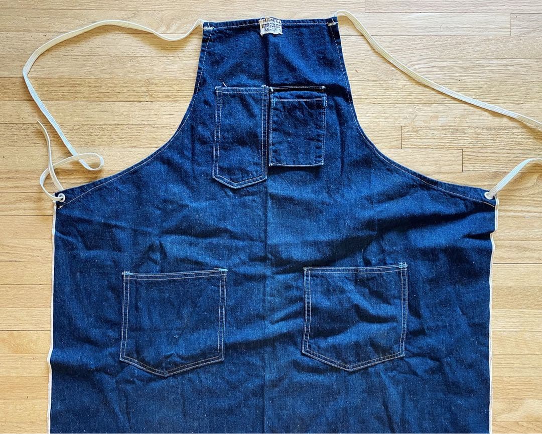 50s ヴィンテージ　HERCULES デニムショップエプロン　セルビッジ付き