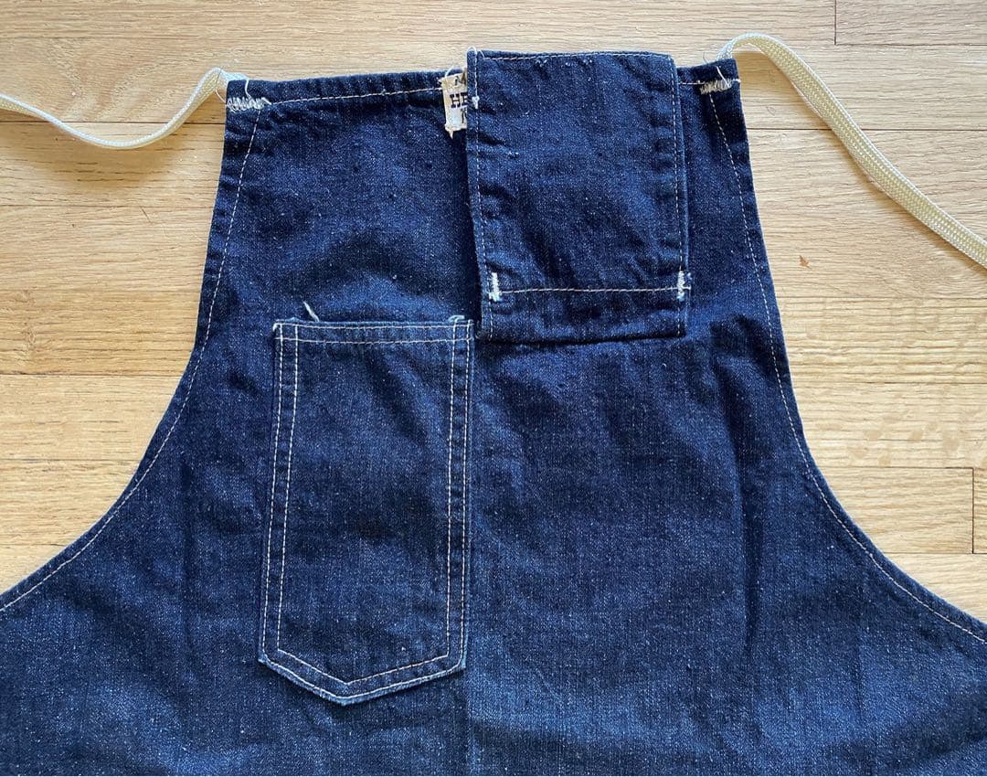 50s ヴィンテージ　HERCULES デニムショップエプロン　セルビッジ付き