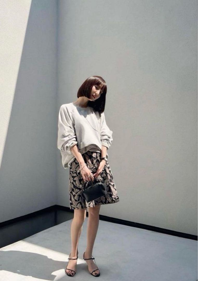 パンツ louren / flower jacquard half pants