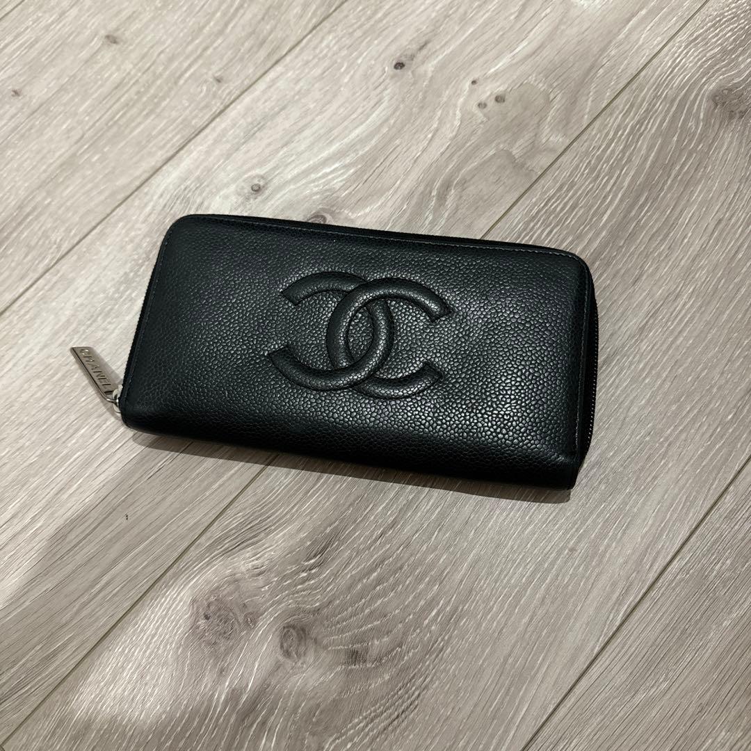 シャネル CHANEL ココマーク ラウンドファスナー 長財布