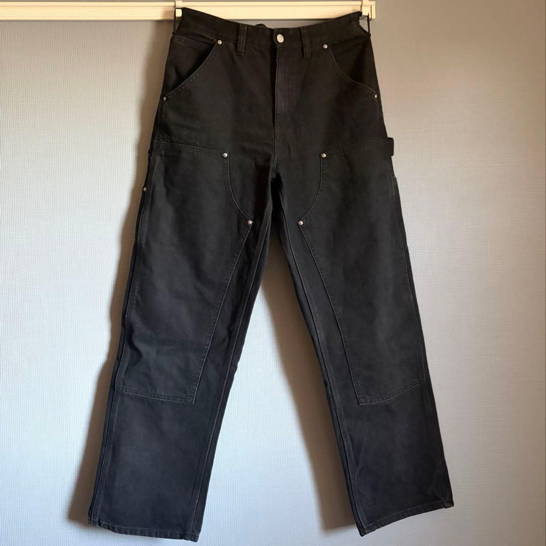 ZARA ダブルニー　ペインターパンツ　ブラックデニム　完売品