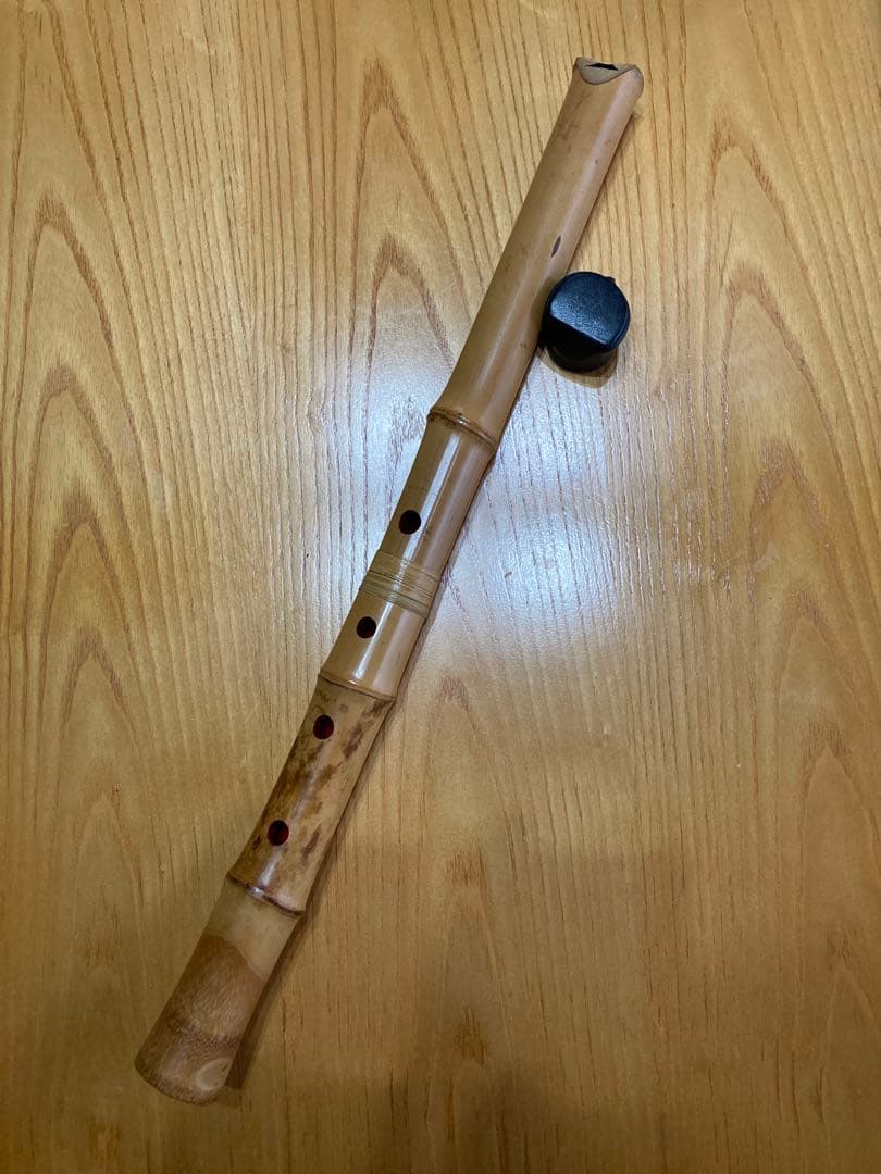 琴古流尺八　銀越銘一尺八寸管