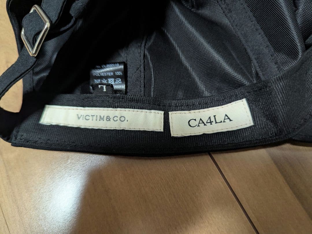 【VICTIM×CA4LA】ベースボールキャップ ブラック 大きめ L
