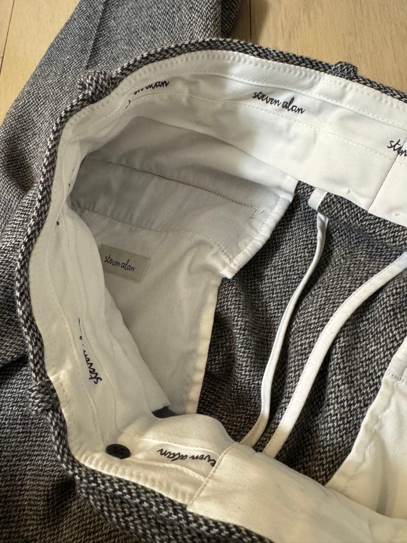 美品 steven alan 2タック ワイドドレスパンツ　スラックス