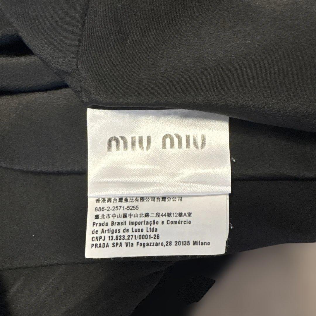 【みに】miu miu 襟付きミニワンピース ブラック 36