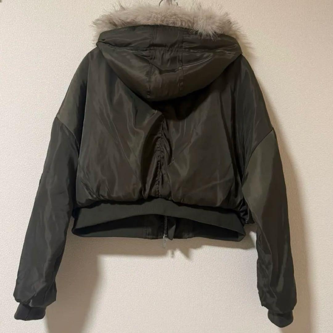 Amlycity ファー付きN2Bジャケット カーキ