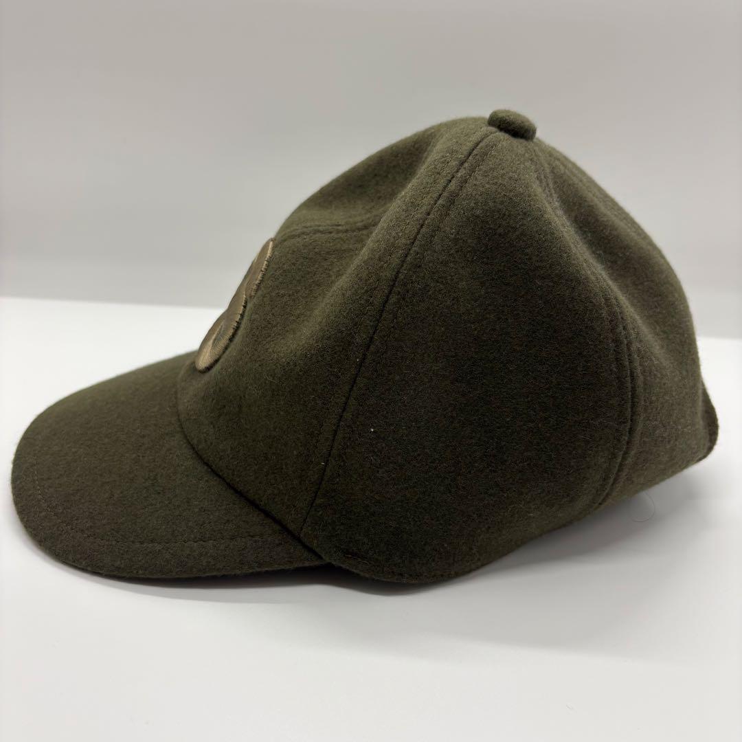 近年モデル サカイ ウール ベースボールキャップ カーキ 刺繍 Sロゴ サイズ1