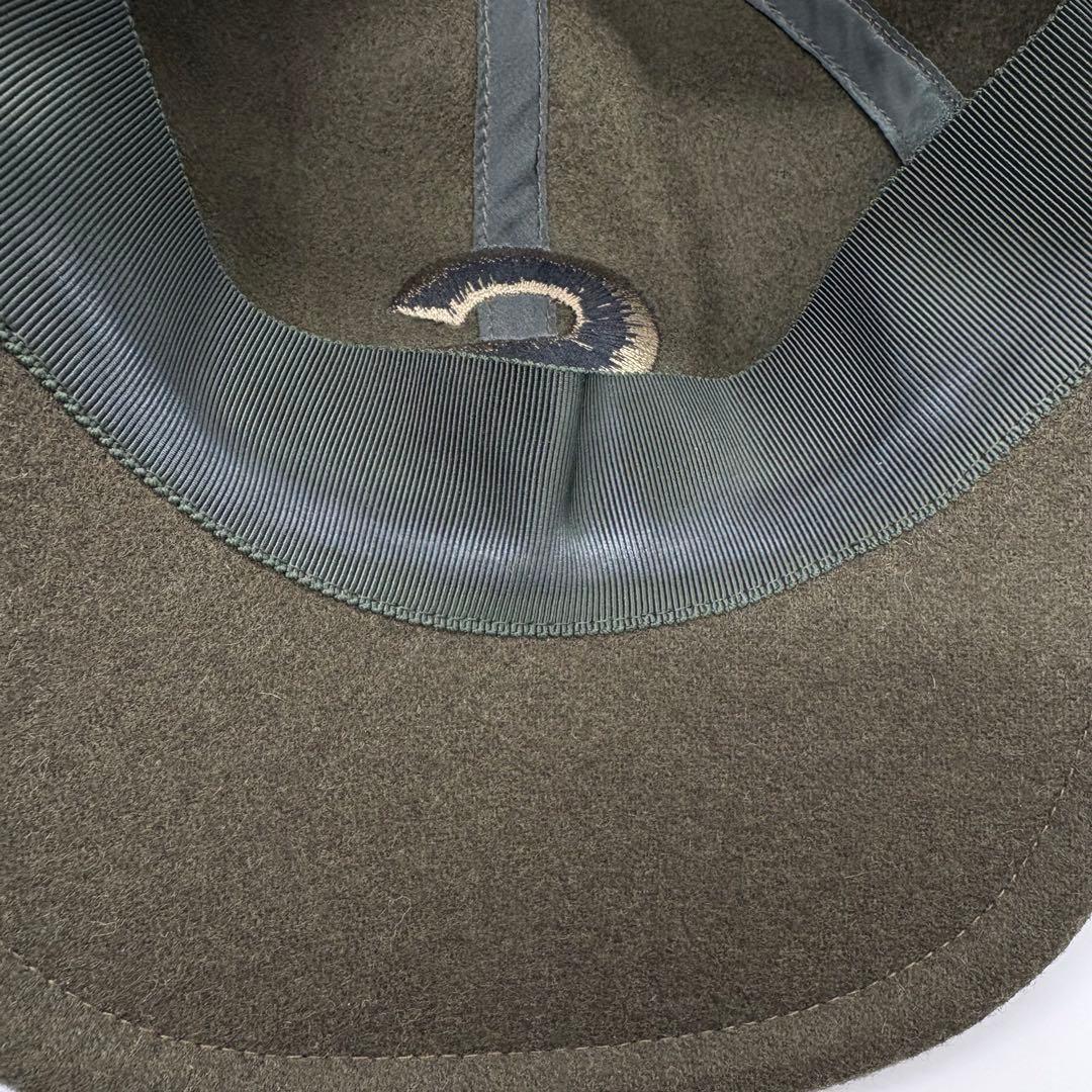 近年モデル サカイ ウール ベースボールキャップ カーキ 刺繍 Sロゴ サイズ1