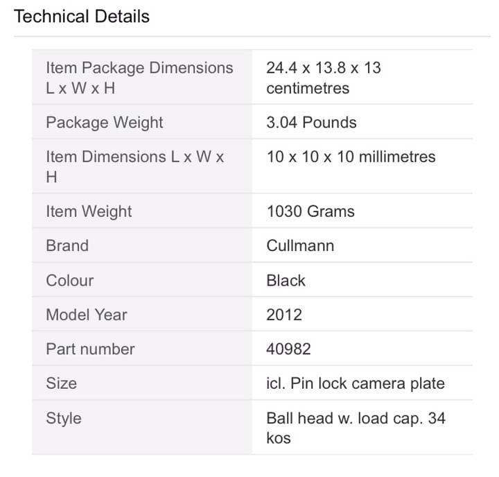 ラスト1点　絶版品　ドイツブランド　CULLMANN TITAN8 大型自由雲台