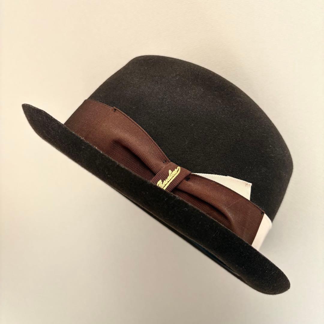 【ボルサリーノ フェルトハット こげ茶】