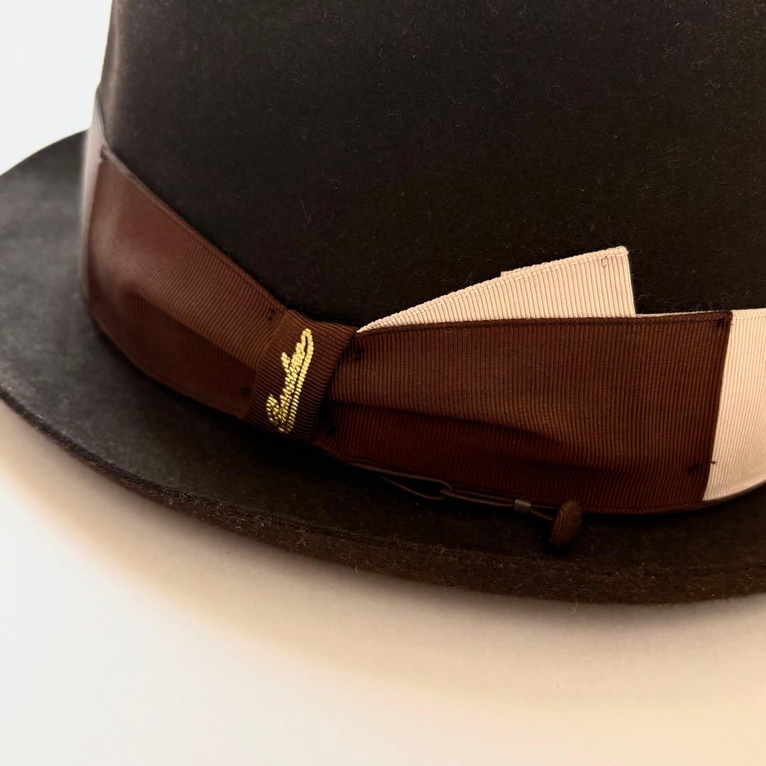【ボルサリーノ フェルトハット こげ茶】