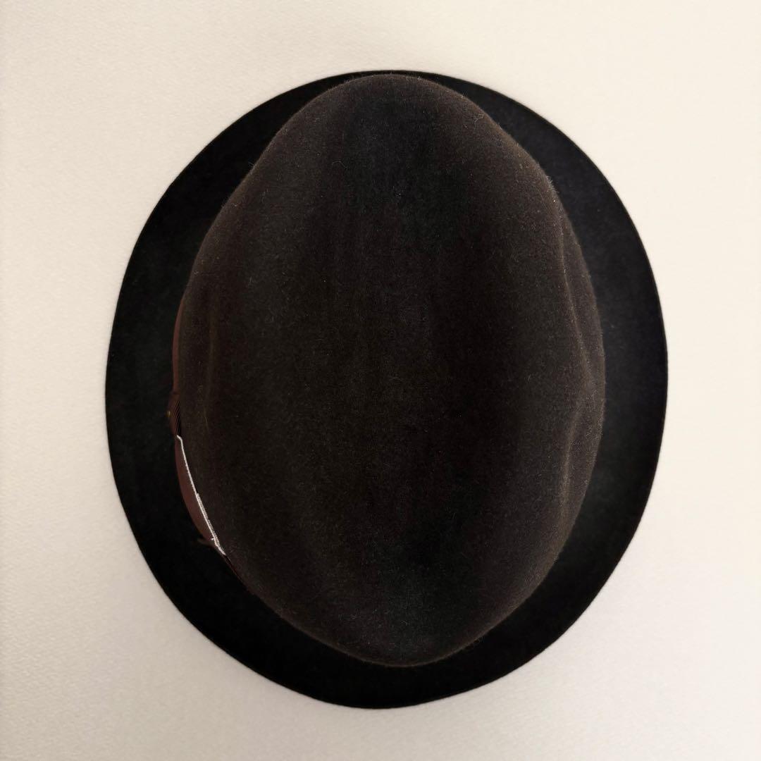 【ボルサリーノ フェルトハット こげ茶】