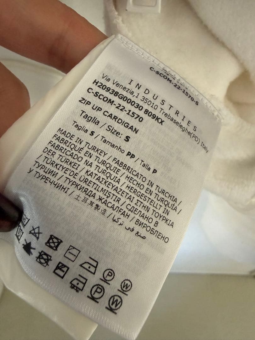 MONCLER ホワイト パーカー フード付き