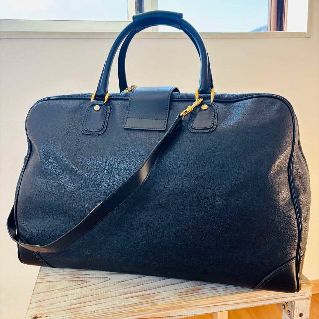 GUCCI レザー　ボストンバッグ　本革　ブラック　ヴィンテージ　大型バッグ