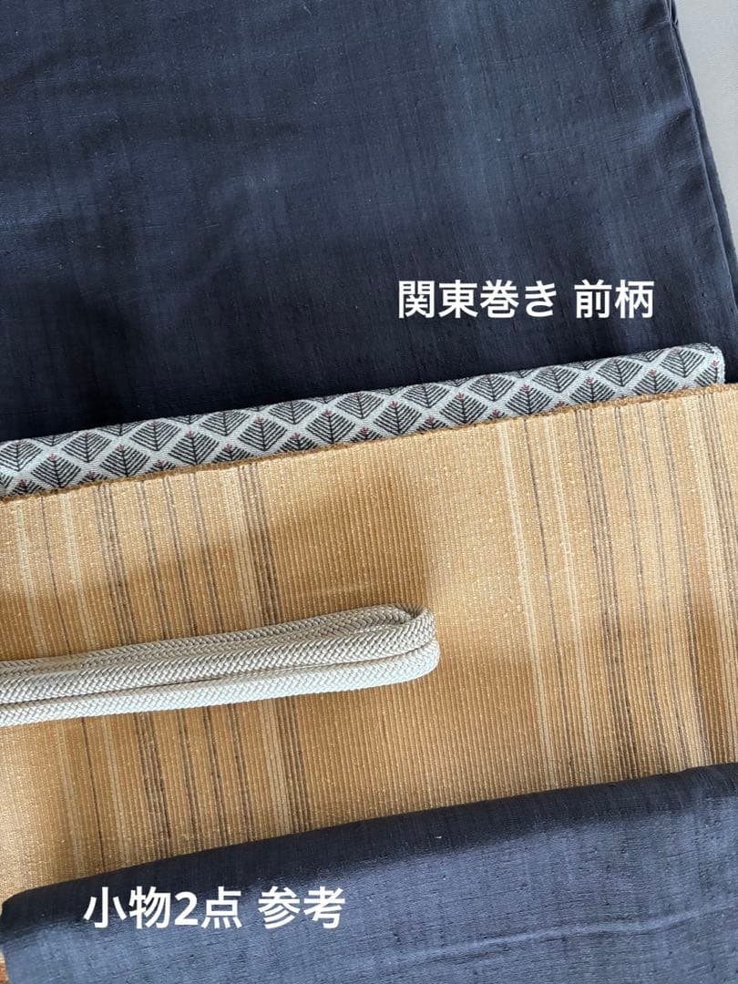 〈お楽しみ価格〉正絹 真綿紬 八寸名古屋帯 薄辛子ベージュ 変わり格子絣