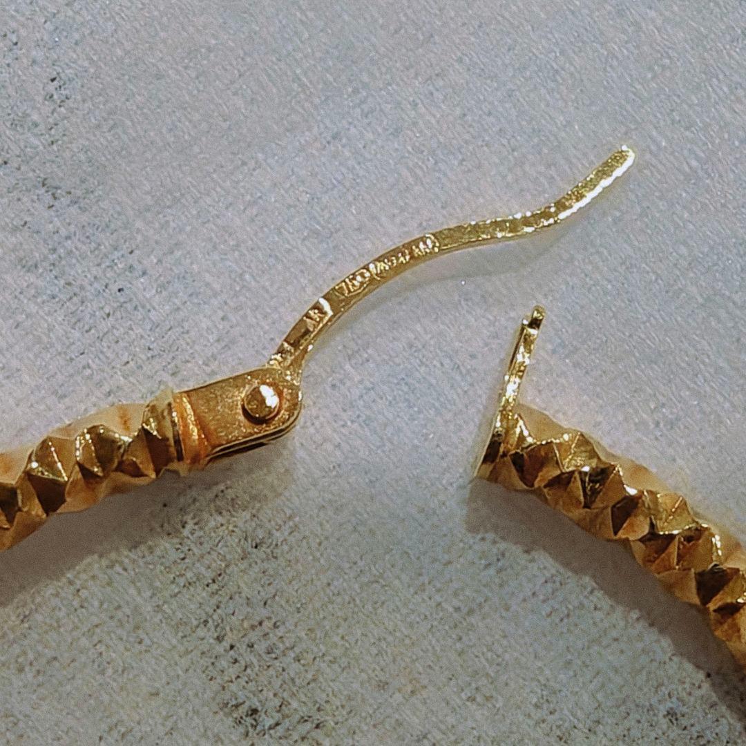 K18 フープピアス ウノアエレ フープピアス 3824 （片耳）