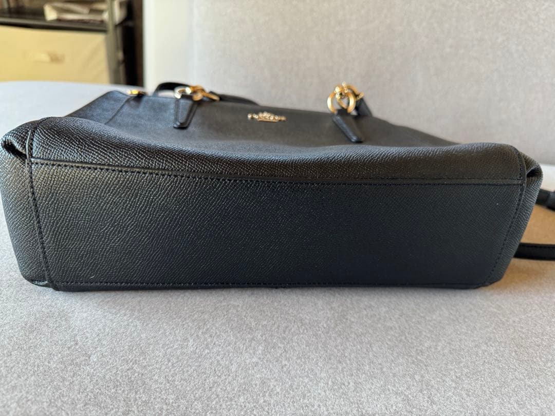 極美品 自宅保管品 COACH コーチ ブラックレザー 2WAY ハンドバッグ