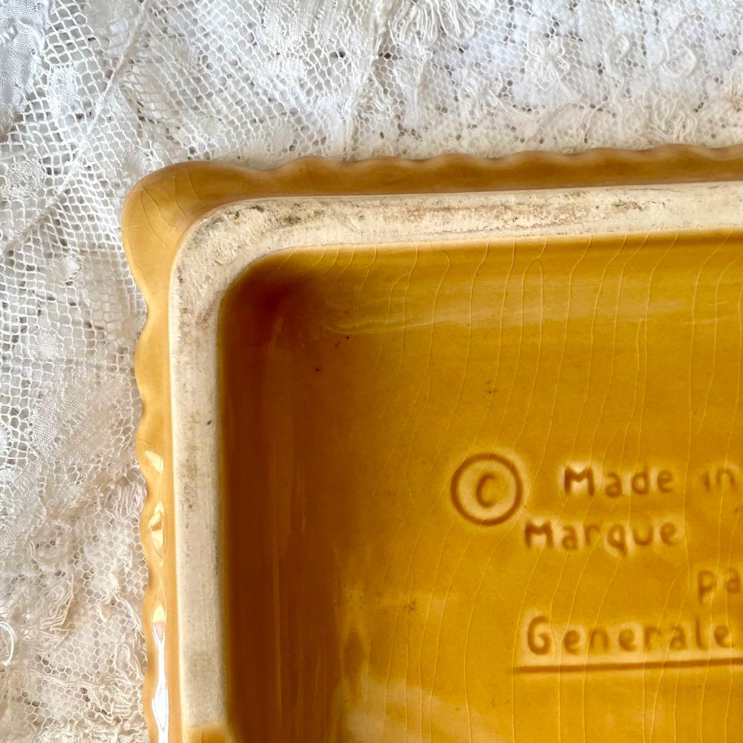 LUビスケット　陶器プレート　トリベット鍋敷き　フランスアンティークヴィンテージ