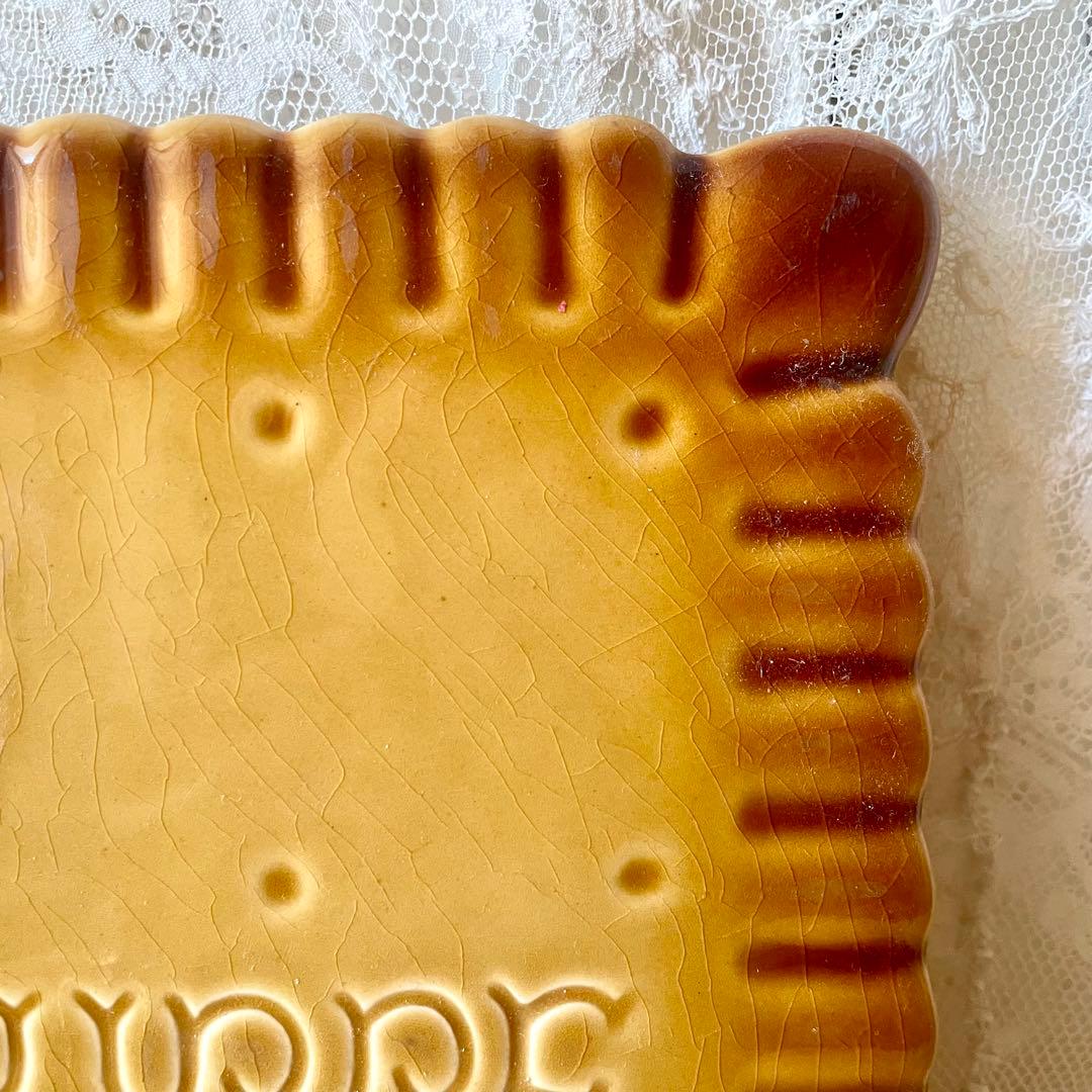 LUビスケット　陶器プレート　トリベット鍋敷き　フランスアンティークヴィンテージ