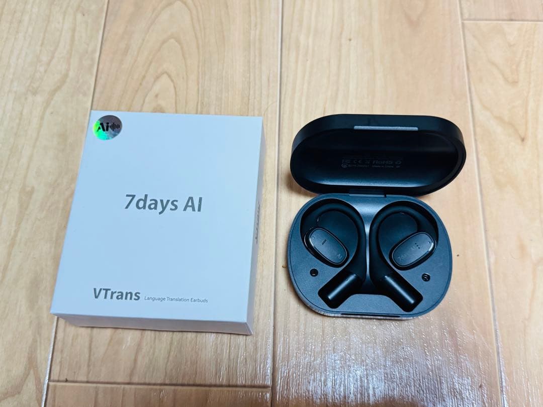 VTrans 7days AI 翻訳 ＆ 通訳 イヤホン　イヤフォン 海外旅行