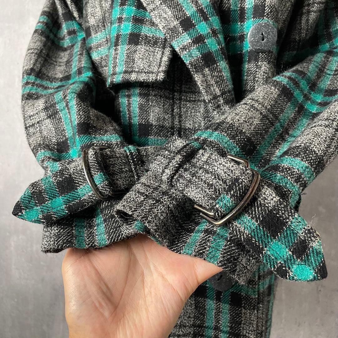 クリスチャンディオール ツイード チェック柄 ウール テーラード ジャケット