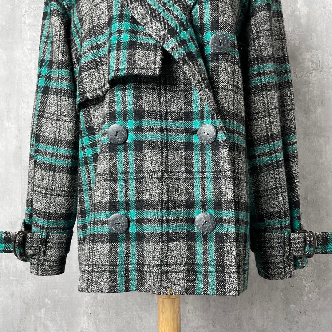 クリスチャンディオール ツイード チェック柄 ウール テーラード ジャケット