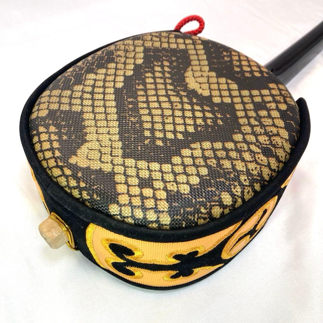 【美品】三線 沖縄 教本 付属品 初心者 人工皮 蛇革 蛇皮 和楽器