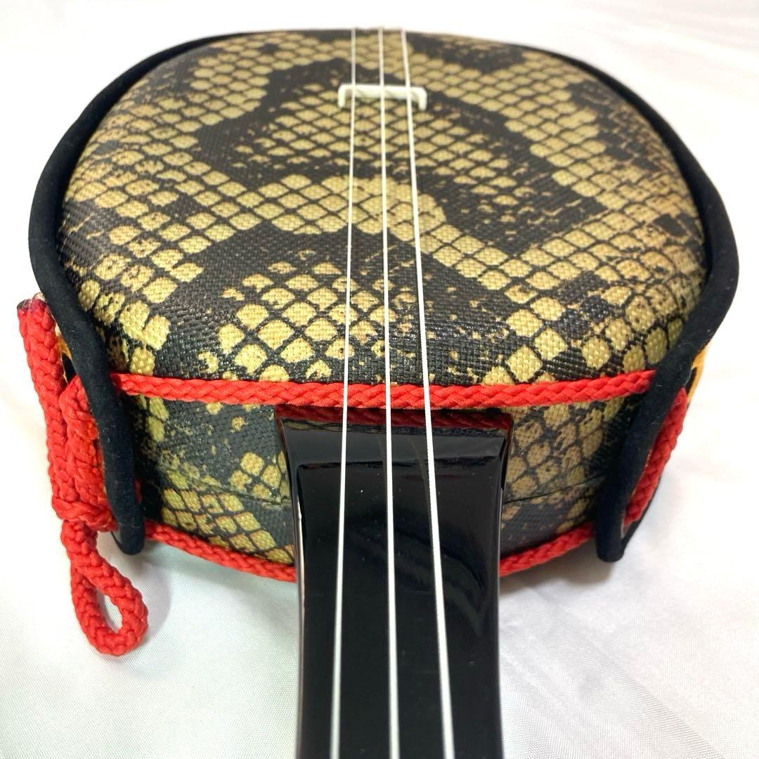 【美品】三線 沖縄 教本 付属品 初心者 人工皮 蛇革 蛇皮 和楽器