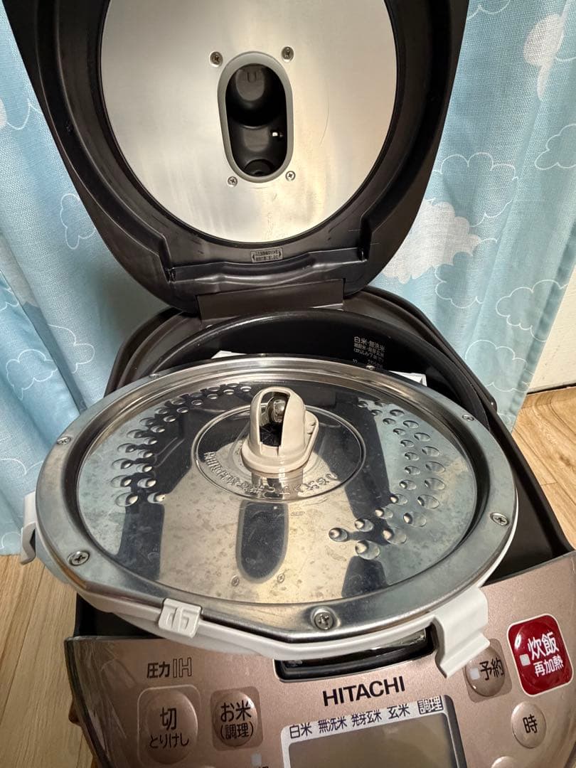 日立 大容量 圧力IH炊飯器 1升炊き 黒厚鉄釜 ライトブラウンRZ-WG18M