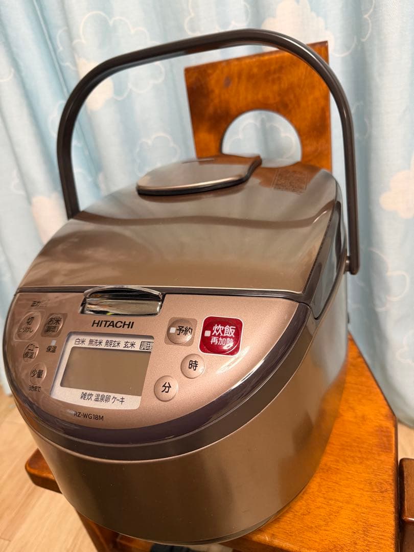 日立 大容量 圧力IH炊飯器 1升炊き 黒厚鉄釜 ライトブラウンRZ-WG18M