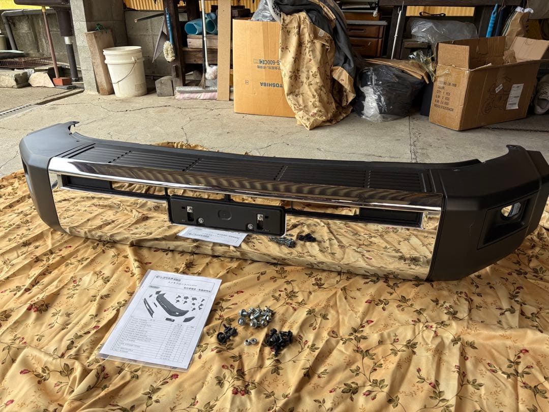 GDJ76用メッキバンパー　ランクルベース購入品　ランクル70バンパー