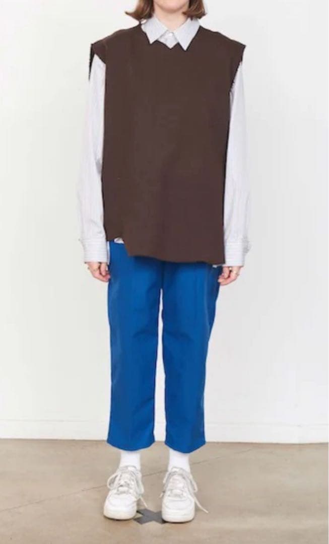 CAMIEL FORTGENS カミエルフォートヘンス リブベスト ブラウン L